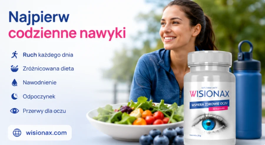 Wisionax — wsparcie codziennych nawyków, kapsułki z myślą o zdrowiu oczu